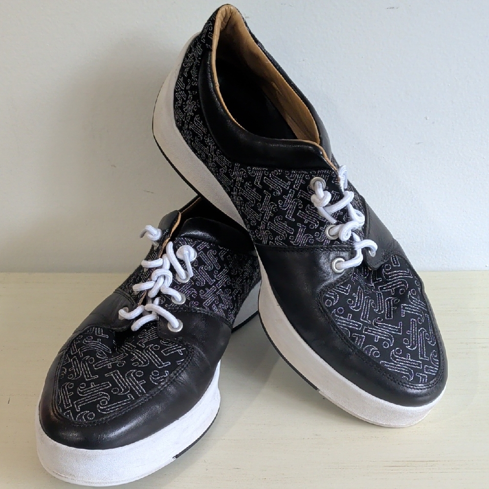 John Fluevog Black And White Sneakers Size 8 Men's